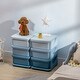 preview thumbnail 8 of 7, 3 Tier Kids Toy Storage Organizer Storage Unit with Removable Drawers,Blue