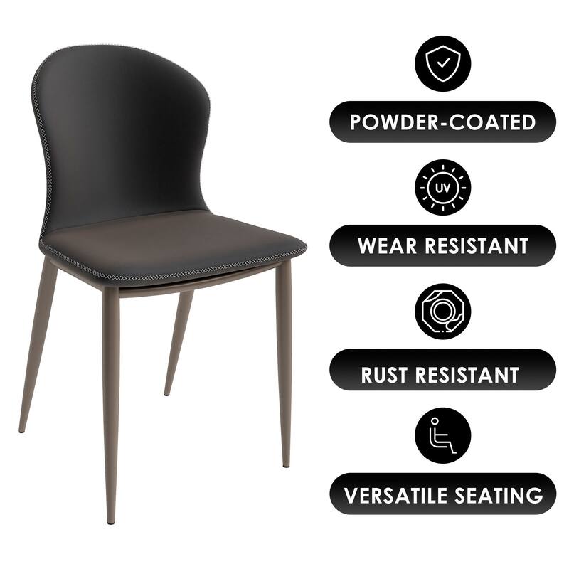 Mosaic Modern Upholstered in Fabric Dining Chair With Metal Legs Set of 4