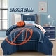 preview thumbnail 10 of 40, Lush Decor Basketball Game Quilt Set Twin - Navy