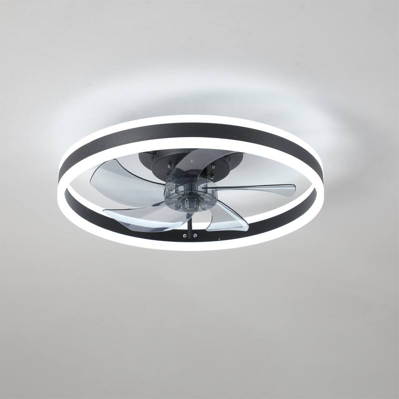 Lights Ceiling Fan with Dimmable LED - Black