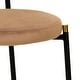 preview thumbnail 24 of 92, Leisuremod Euston Modern Velvet/Leather Dining Chair - Minimalist Wicker Back Accent Chair for Home Living Room & Kitchen