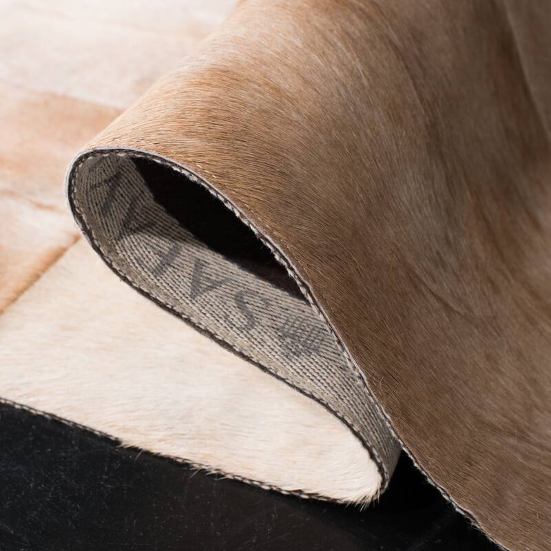 SAFAVIEH Handmade Studio Leather Burgi Modern Leather Rug