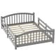 preview thumbnail 62 of 74, Montessori Solid Pine Floor Bed with Full-Length Safety Fence & Slatted Base by Harper&Bright Designs