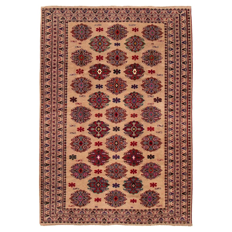 Teimani Tan Rug 6'8" x 9'3" - 6'8 x 9'3 - Tan - 6'8 x 9'3