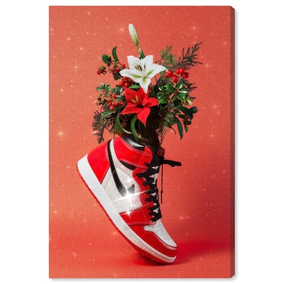 Holiday Sneaker Canvas by Art Remedy, Gallery Wrapped