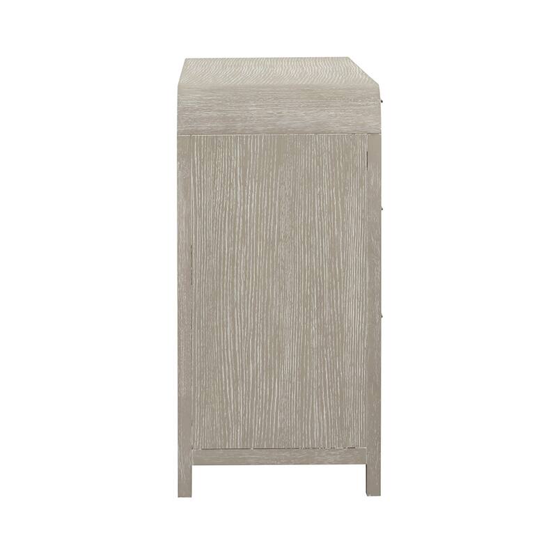 Roundhill Furniture Tavari Contemporary 6-Drawer Wood Dresser, Light Gray