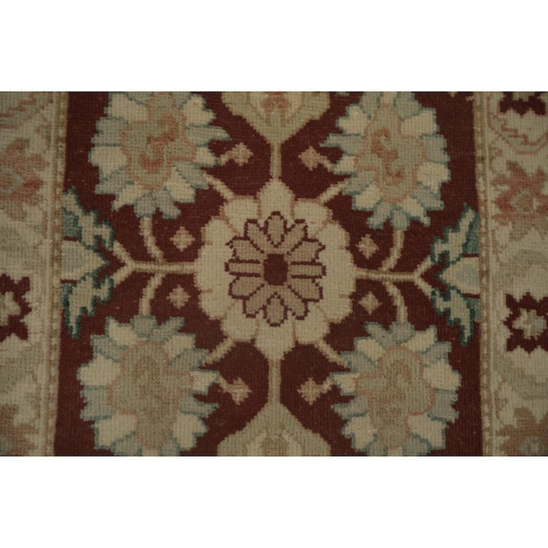 Hand Knotted Oriental 100% Wool Carpet Traditional All-Over Brown Ziegler Area Rug - 3' 10'' X 2' 0''