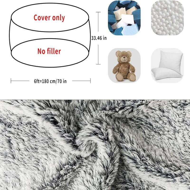 Bean Bag Chair Cover(No Filler)Big Round 6ft