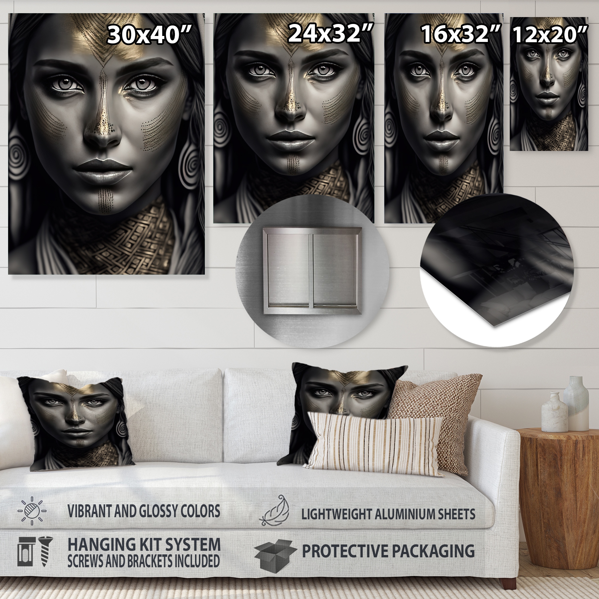 Boho metal wall art on sale