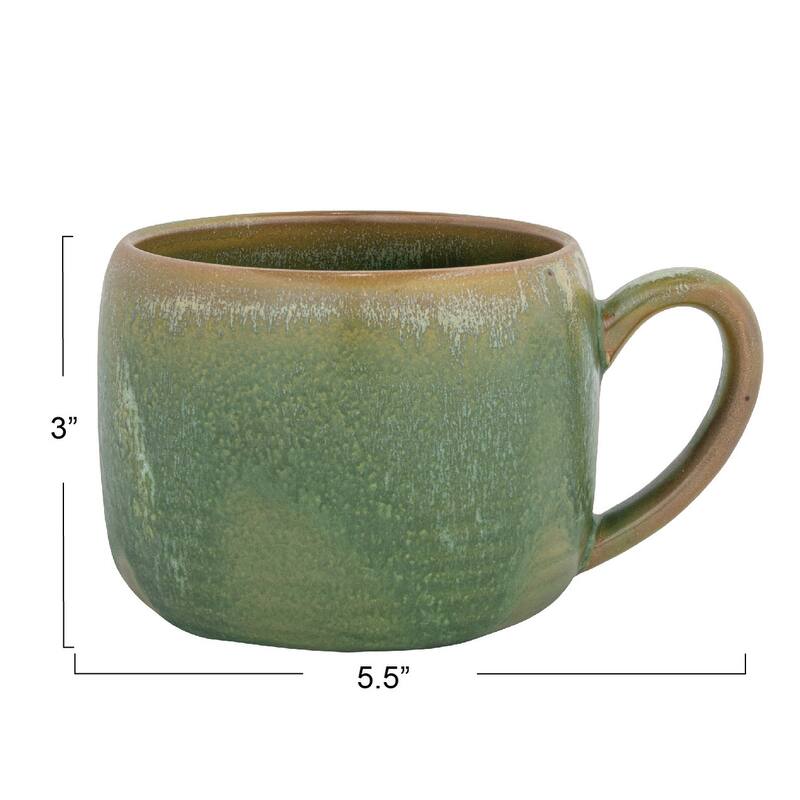 Stoneware Mug with Rustic Finish - 5.5"L x 4.1"W x 3.1"H