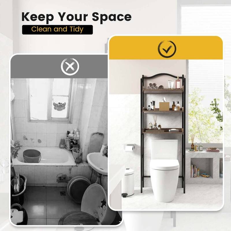 Costway 3-Tier Over-The-Toilet Bathroom Spacesaver Storage Rack - See Details