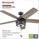 preview thumbnail 2 of 8, 52" Honeywell Foxhaven Indoor/Outdoor Farmhouse Ceiling Fan, Matte Black