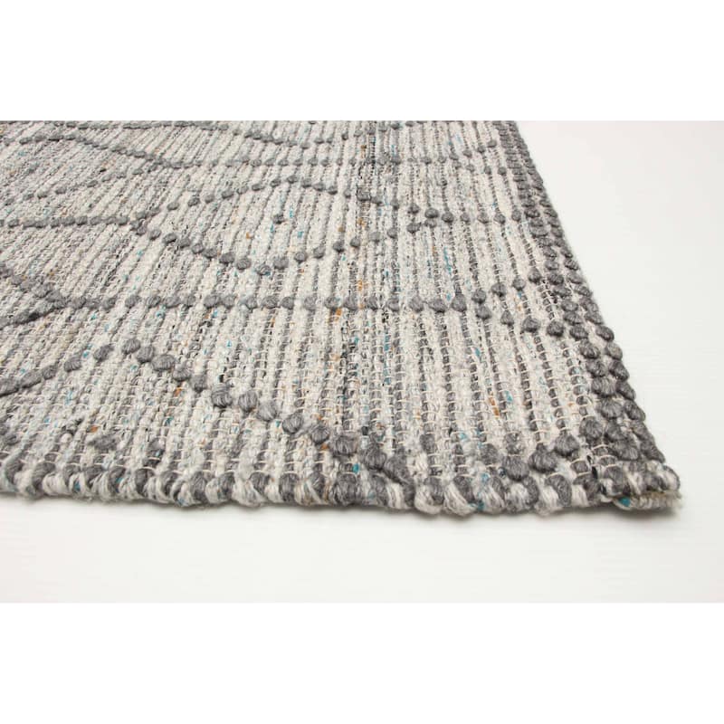 ECARPETGALLERY Braid weave Sienna Grey Wool Rug - 5'3 x 7'3