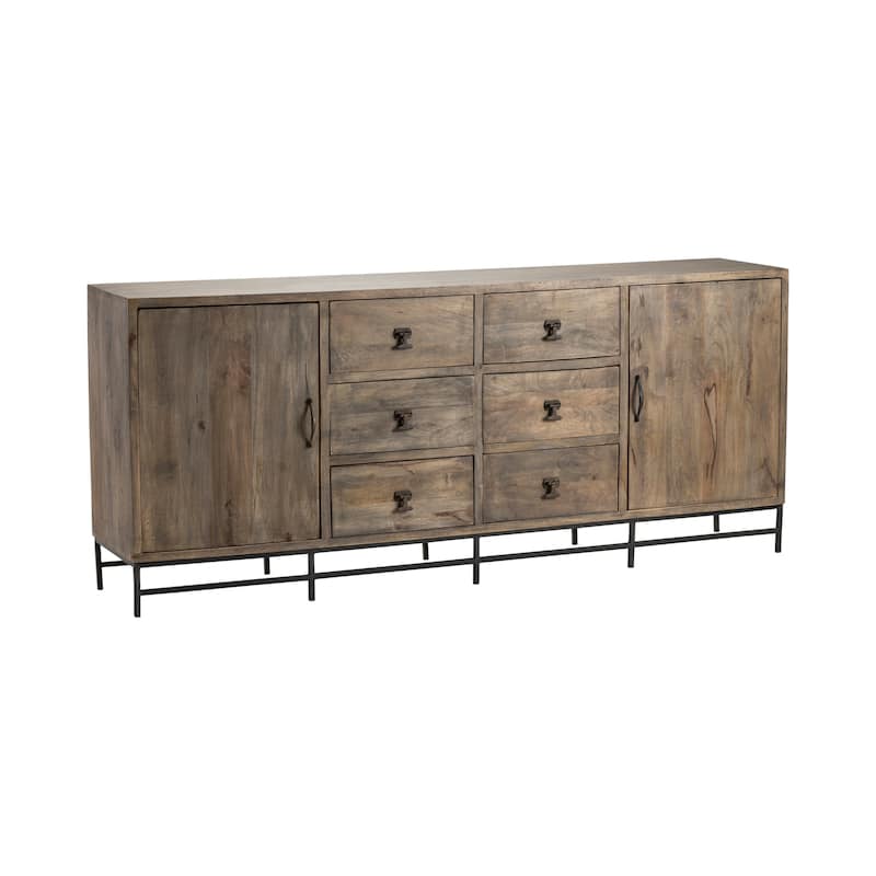 Devonshire Two-Door Six-Drawer Sideboard - 80x16x34