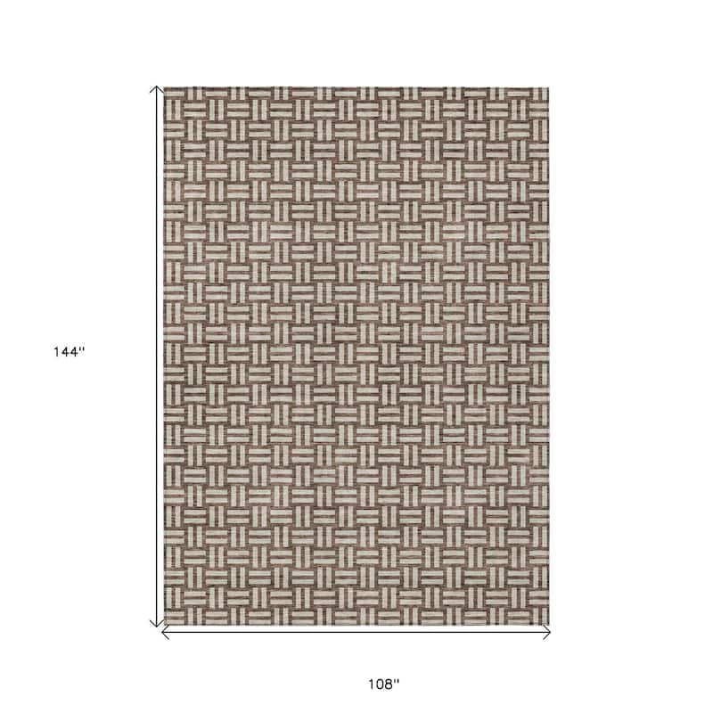 HomeRoots Geometric Transitional Rectangle Outdoor Rug
