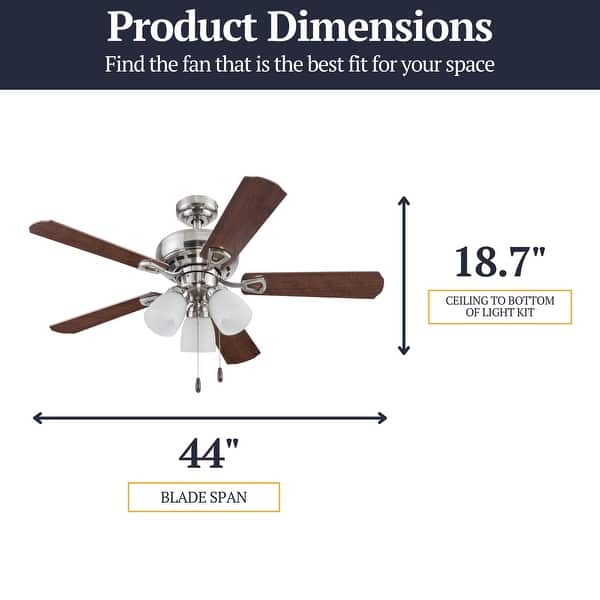 44" Prominence Home Miller Park Indoor Ceiling Fan, Espresso Bronze - 44