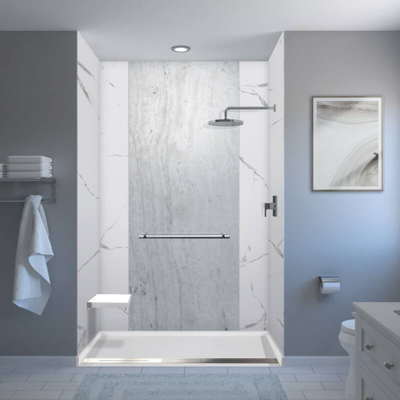 Transolid FTD6034 61-1/2" x 35-1/2" Rectangular Shower Base with