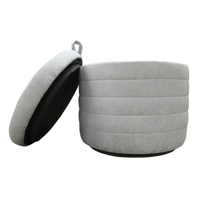 Pebble Upholstered Pine Ottoman