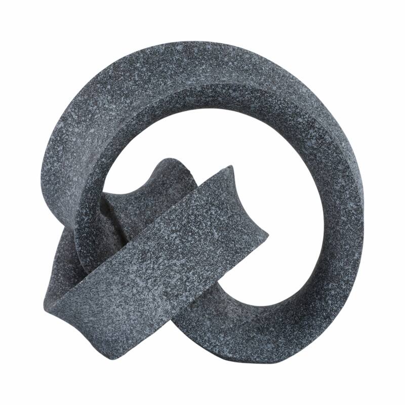 Resin Sculpture with Abstract Looped Decorative Stylish Art Object