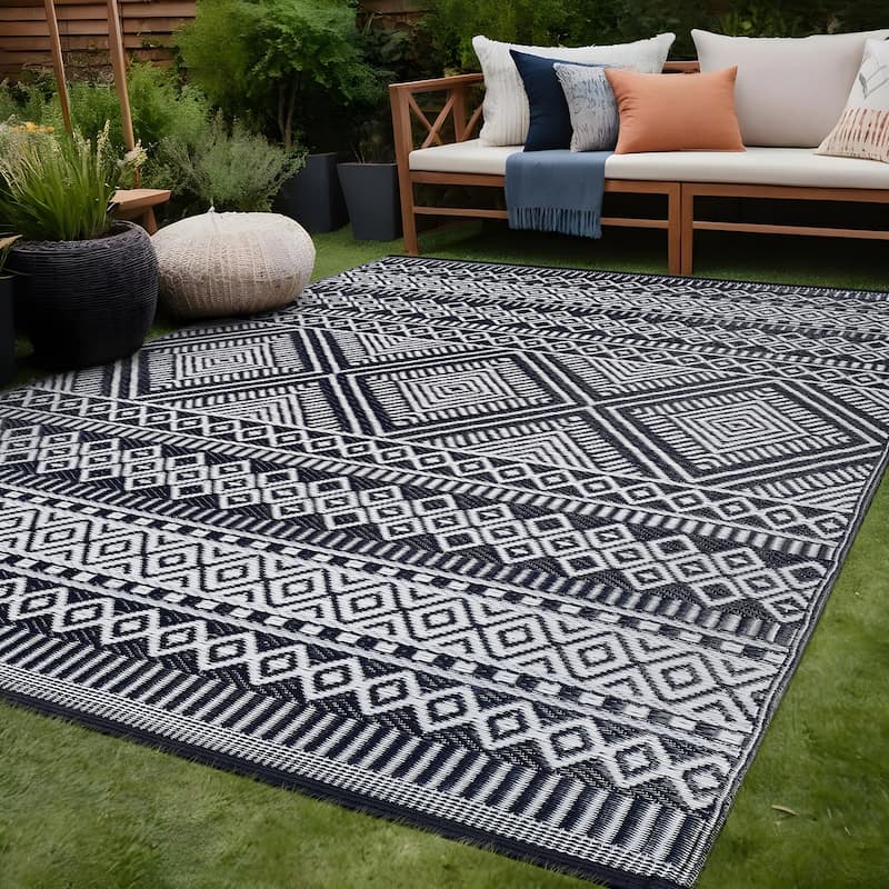 Beverly Rug Boho Outdoor Rug Waterproof for Patio, RV Camping