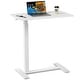 preview thumbnail 1 of 5, White Rolling Laptop Desk Height Adjustable Small Standing Desk, Mobile Side Table Bed Table, Mobile Standing Desk for Coffee White