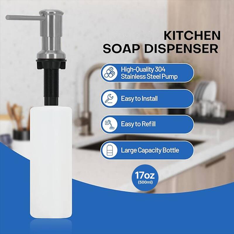 Single-Handle Pull-Down Sprayer Kitchen Faucet with Soap Dispenser