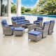 Option Grey Wicker / Blue Cusion