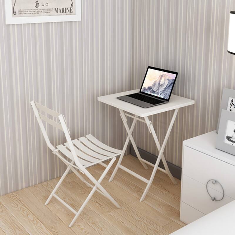 3-Piece Foldable Table Chairs Set Patio Conversation Set with 2 Chairs