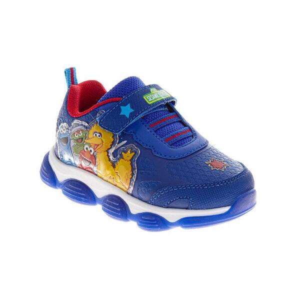 slide 2 of 5, Sesame Street Elmo, Big Bird, Abby, Cookie and Oscar Sneakers (Toddler/Little Kids) Blue - 10T