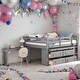 preview thumbnail 19 of 33, Full Size Loft Bed with Desk,4 Drawers and Shelves for Home Grey