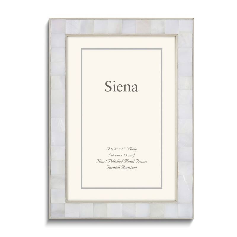 Curata Silver-Tone Mother of Pearl 4x6 Frame