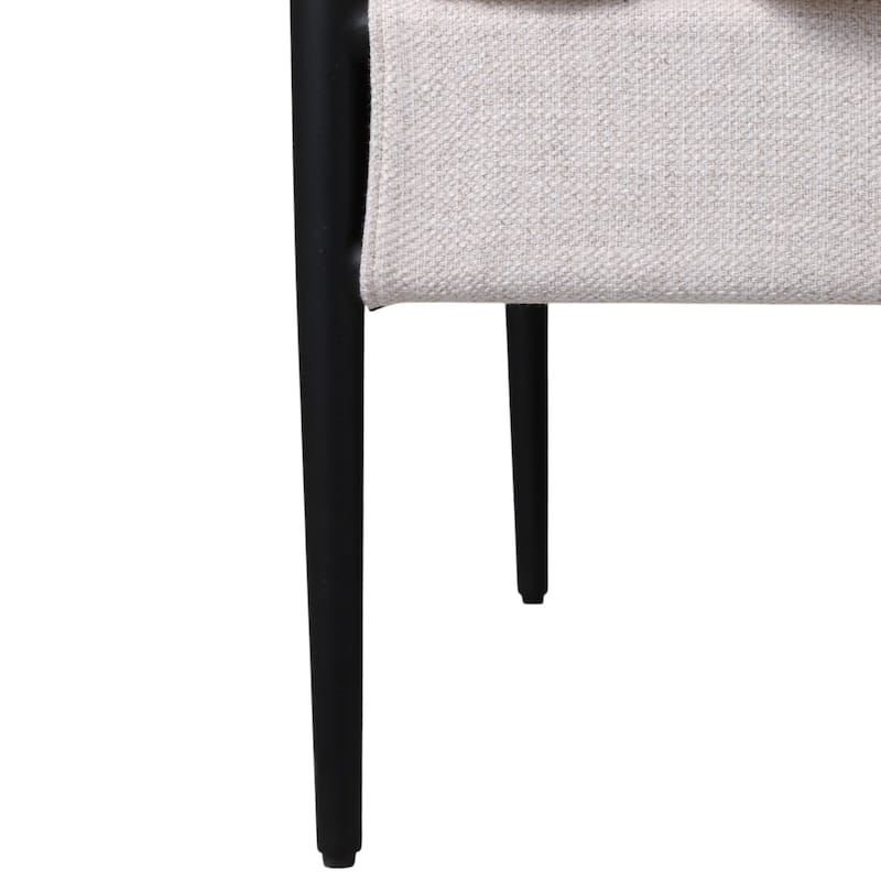 Wood and Metal Modern Accent Chair with Steel Frame and Cushioned Seat