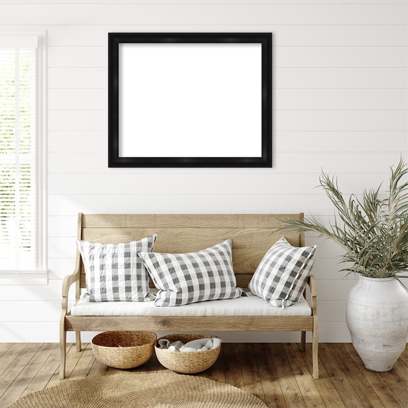 Amanti Art Grand Black Narrow Framed Dry Erase Magnetic Board