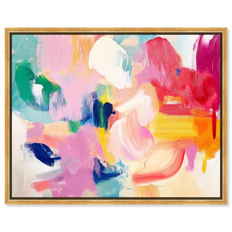 Pigment Play I Canvas by Art Remedy - Gold - 30" x 24"