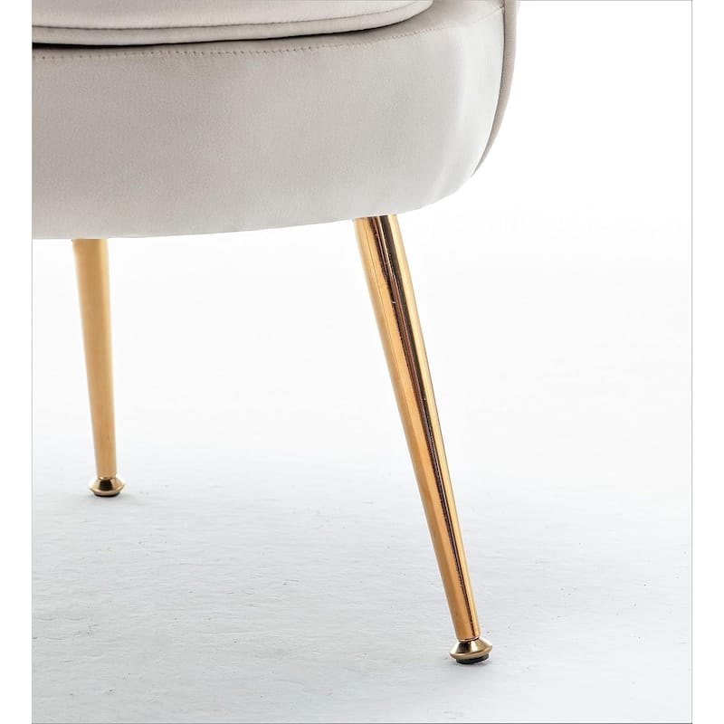 Cavett 28.3" Wide Velvet Accent Chair with Metal Legs