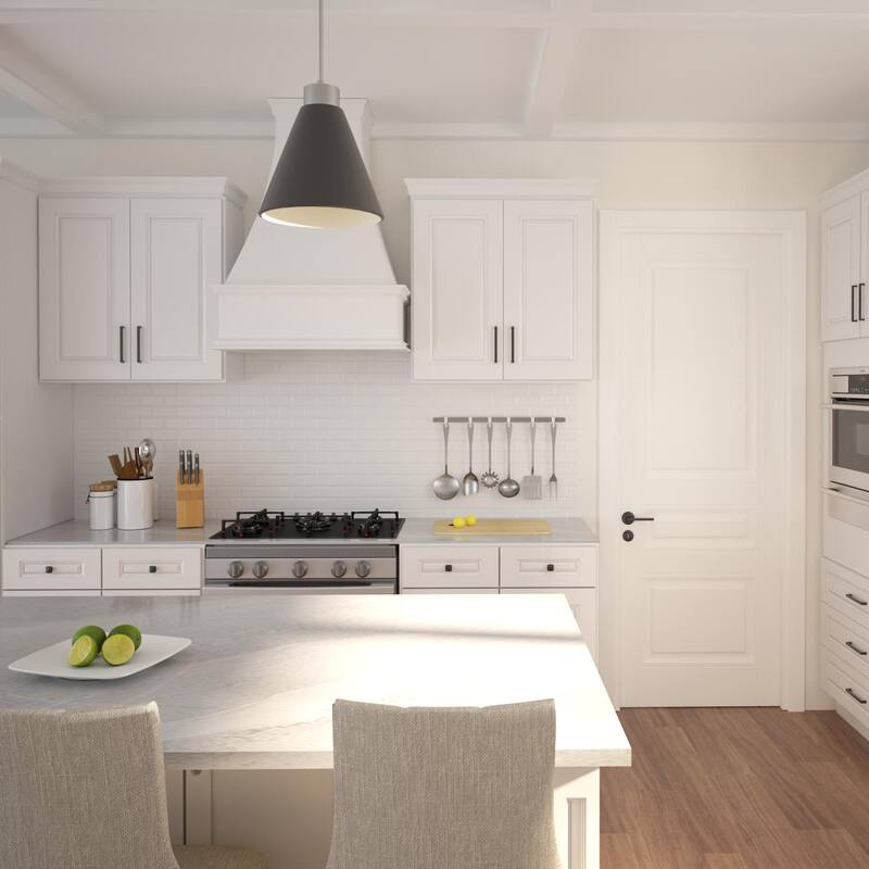 HOMLUX 3Drawers 24 in.D x 34.5 in.H in Raised Panel White Plywood Base