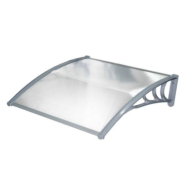 slide 1 of 7, ALEKO Polycarbonate Window Awning Front Door Canopy 40 x 47 Inches - 40 x 47 inches