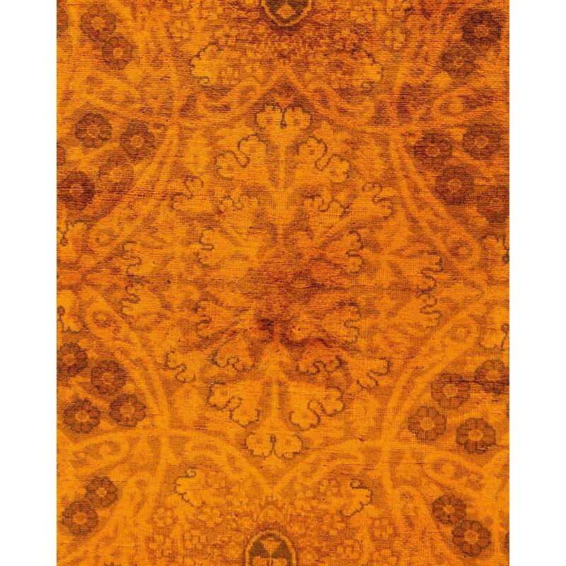 Fine Vibrance, One-of-a-Kind Hand-Knotted Area Rug - Orange, 6' 3" x 14' 9" - 6' 3" x 14' 9"