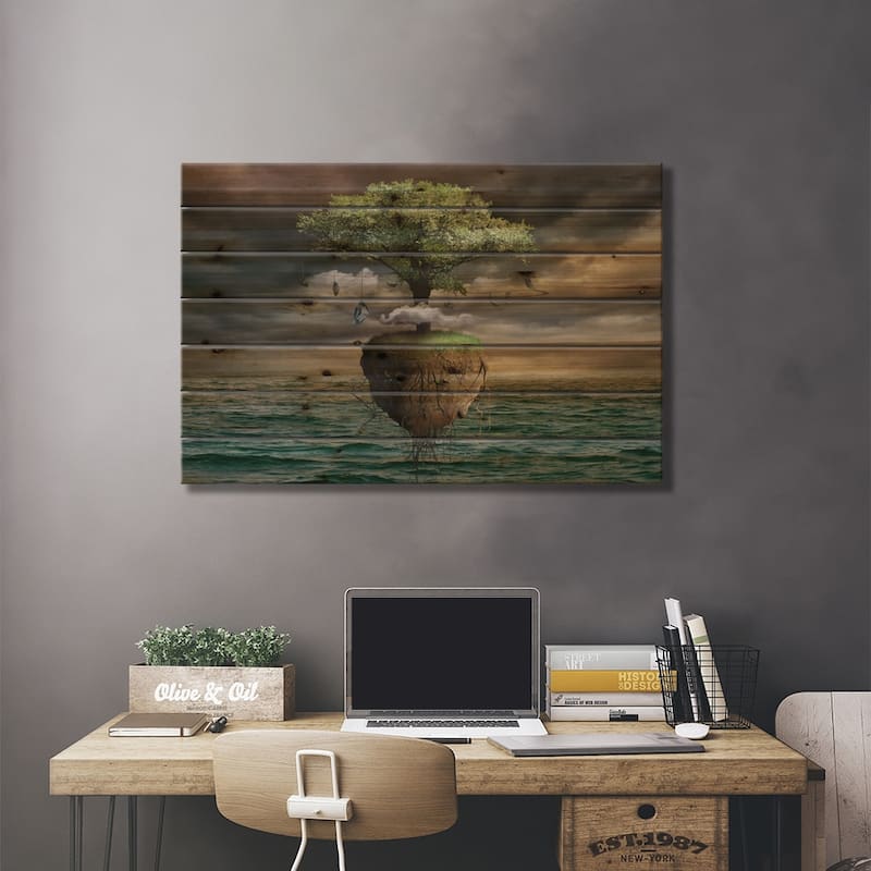 Surreal VIII Print On Wood by Radoslav Penchev - Multi-Color