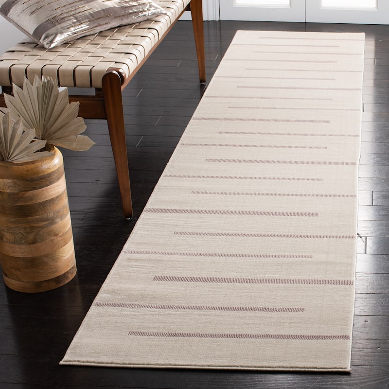 SAFAVIEH Orwell Naoma Mid-Century Modern Rug - 2'2" x 9' Runner - Ivory/Pink