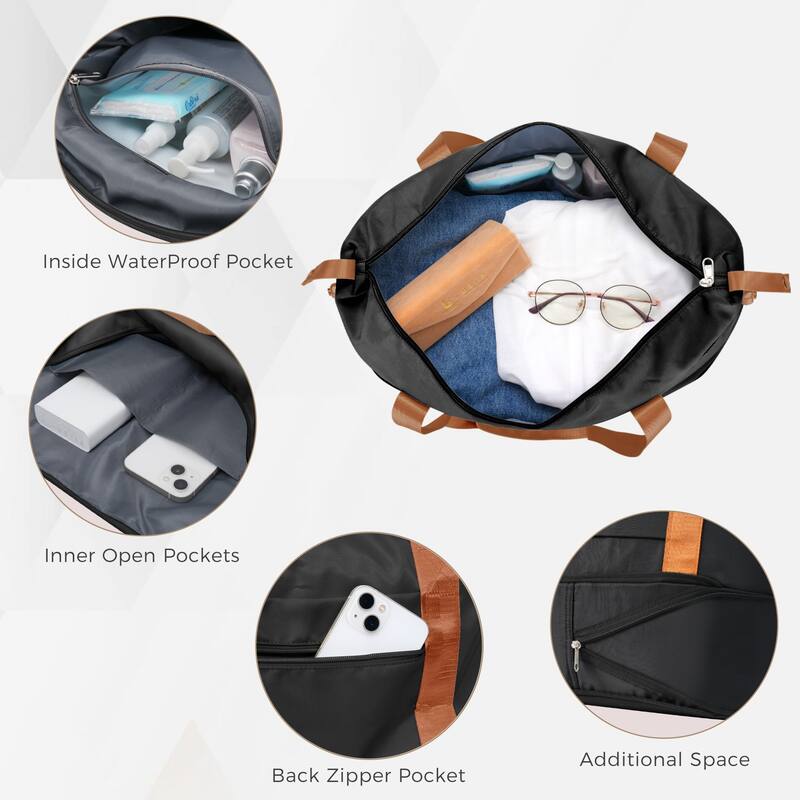 Luggage Sets Four Piece, ABS Durable Suitcase with Travel Bag