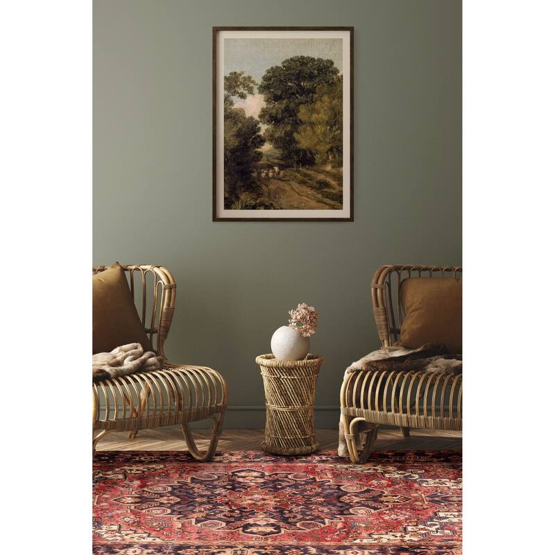 ECARPETGALLERY Hand-knotted Sarabi Light Red Wool Rug - 6'11 x 9'1