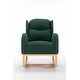 preview thumbnail 80 of 98, Teddy Fabric Upholstered Rocking Armchair with Solid Wood Frame & Legs, Cozy Ergonomic Lounge Chair with Soft Cushioning