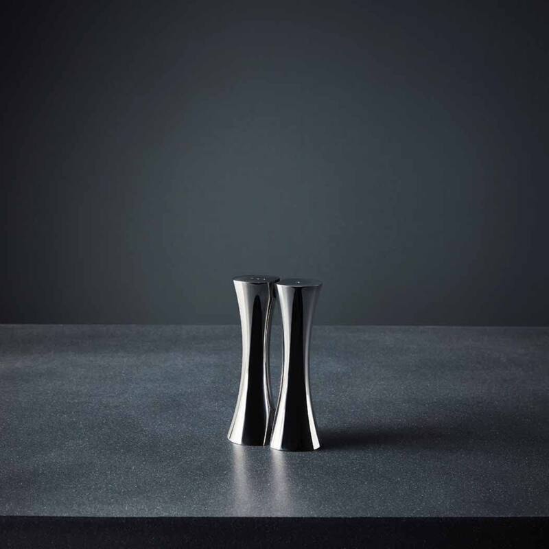 Nambe Kissing Salt and Pepper Shakers - 5" H