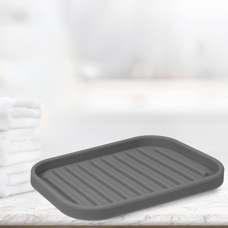 Soap Dish Keep Soap Dry for Home Bathroom Kitchen Silicone