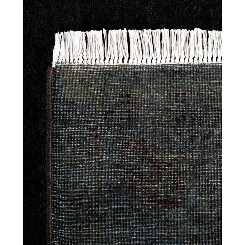 Overdyed One-of-a-Kind Hand-Knotted Area Rug - Black - 4' 7" x 7' 5"
