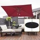 preview thumbnail 1 of 9, 20 Inch Round Umbrella Table Tray, Portable Tabletop for Pool, Patio Black
