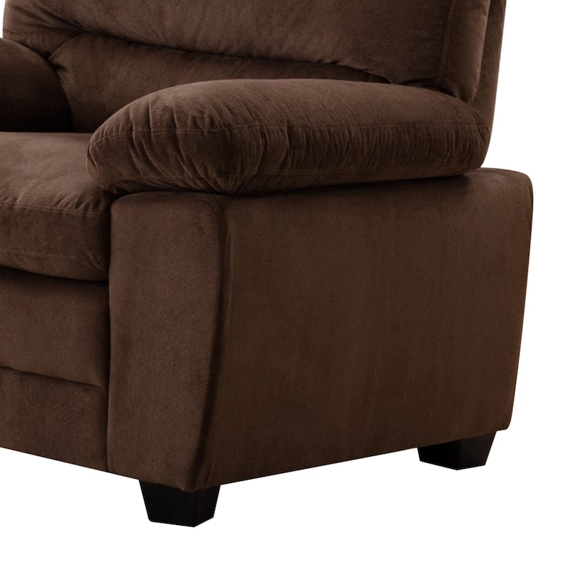 Andres Contemporary Plush Upholstered Living Room Reclining Chair
