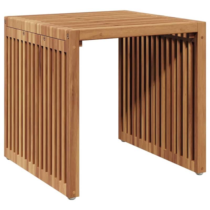 vidaXL Garden Side Table Brown Solid teak wood