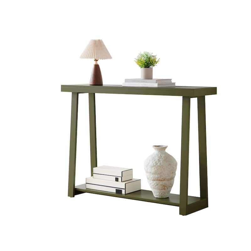 Emma Collection Wood 44" Modern Console Table with Shelf